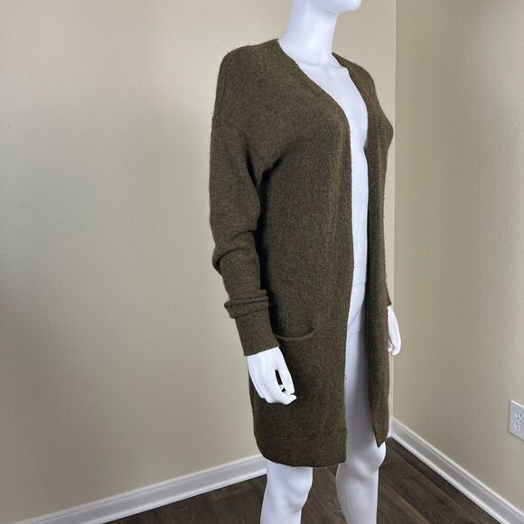 Wilfred Aritzia Women's Size XS Green Aronson Cardigan Sweater Wool Alpaca Cozy - Picture 8 of 12